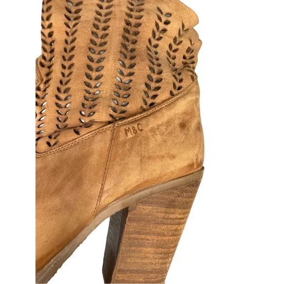 Musse & Cloud Ankle Bootie Suede Laser Cut Anthropology Sz 10 - Picture 6 of 10